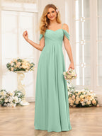 Elowen Mint Green front view bridesmaid dress