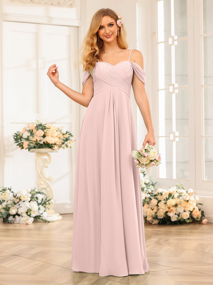 Elowen Pearl Pink front view bridesmaid dress
