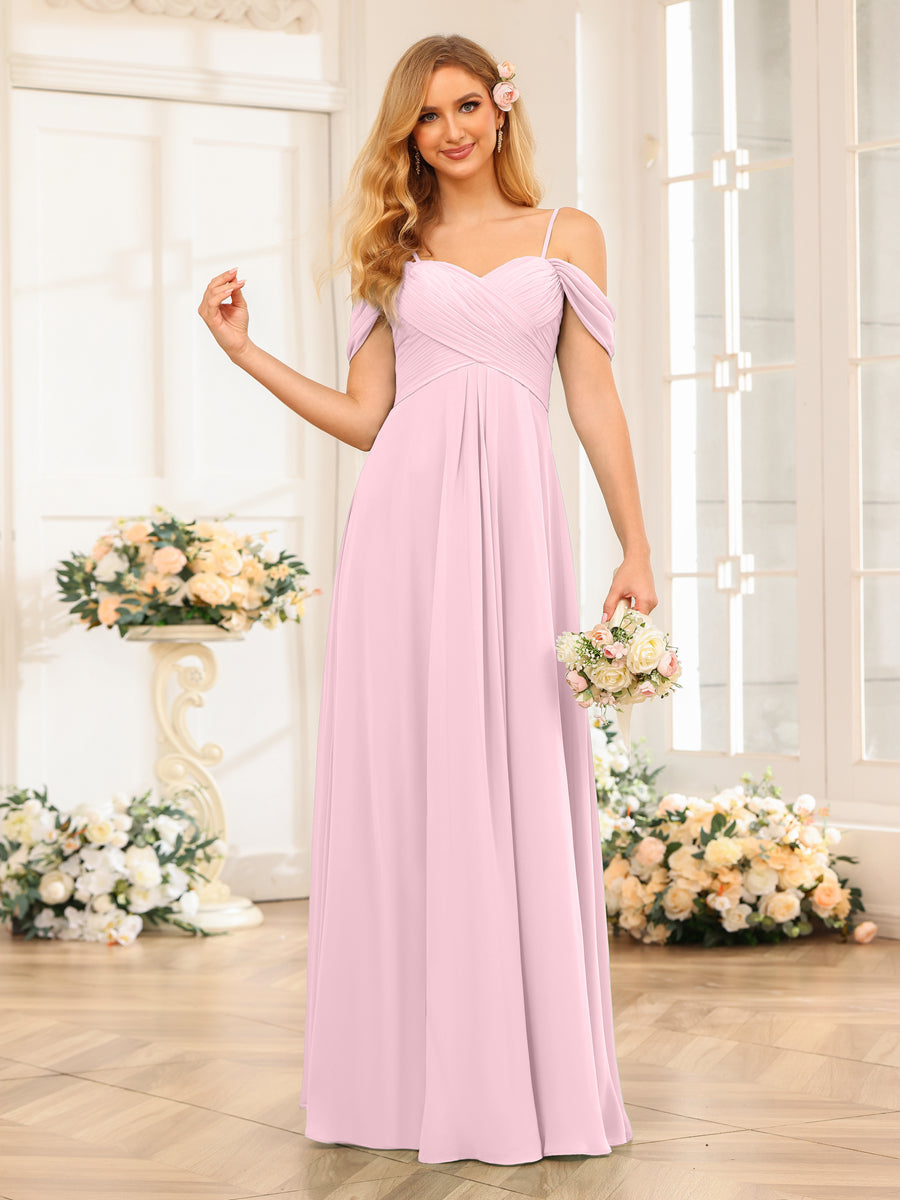 Elowen Rose Pink front view bridesmaid dress
