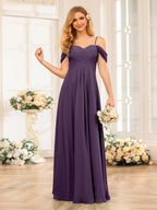 Elowen Plum back view bridesmaid dress