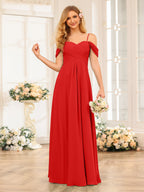 Elowen Red front view bridesmaid dress