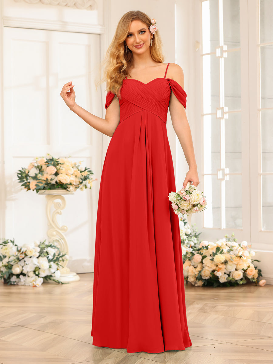 Elowen Red front view bridesmaid dress