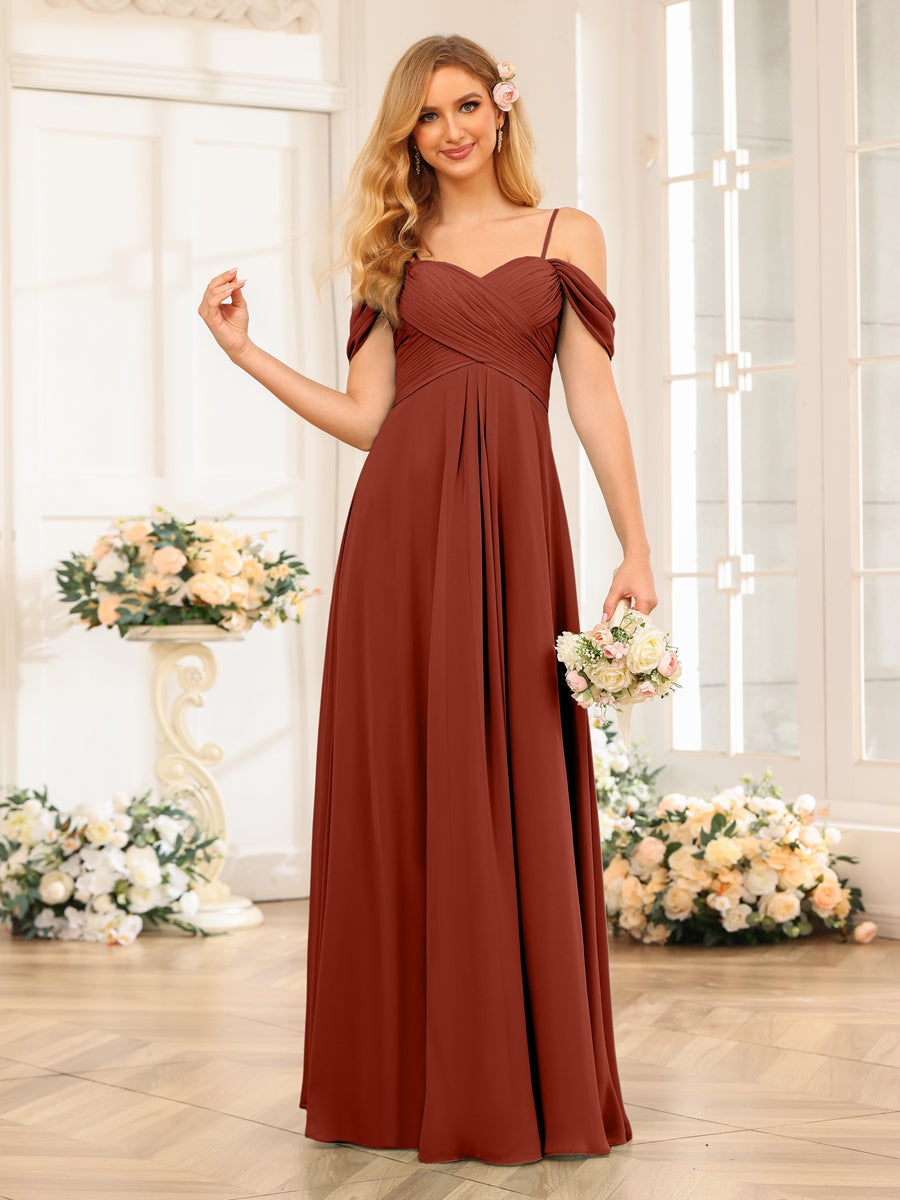 Elowen Rust front view bridesmaid dress
