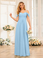 Elowen Sky Blue side view bridesmaid dress