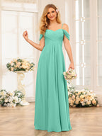 Elowen Pool Blue back view bridesmaid dress