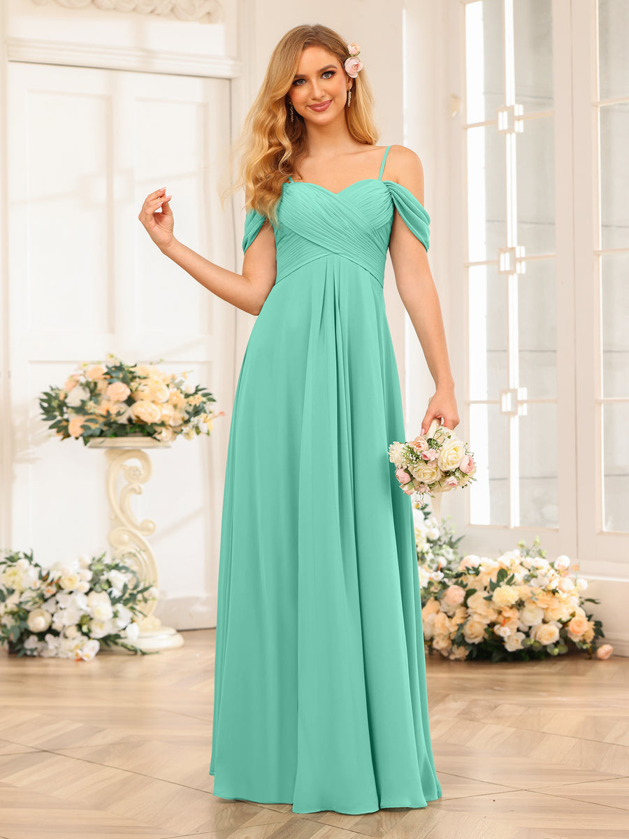Elowen Pool Blue back view bridesmaid dress