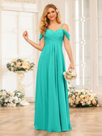 Elowen Turquoise back view bridesmaid dress