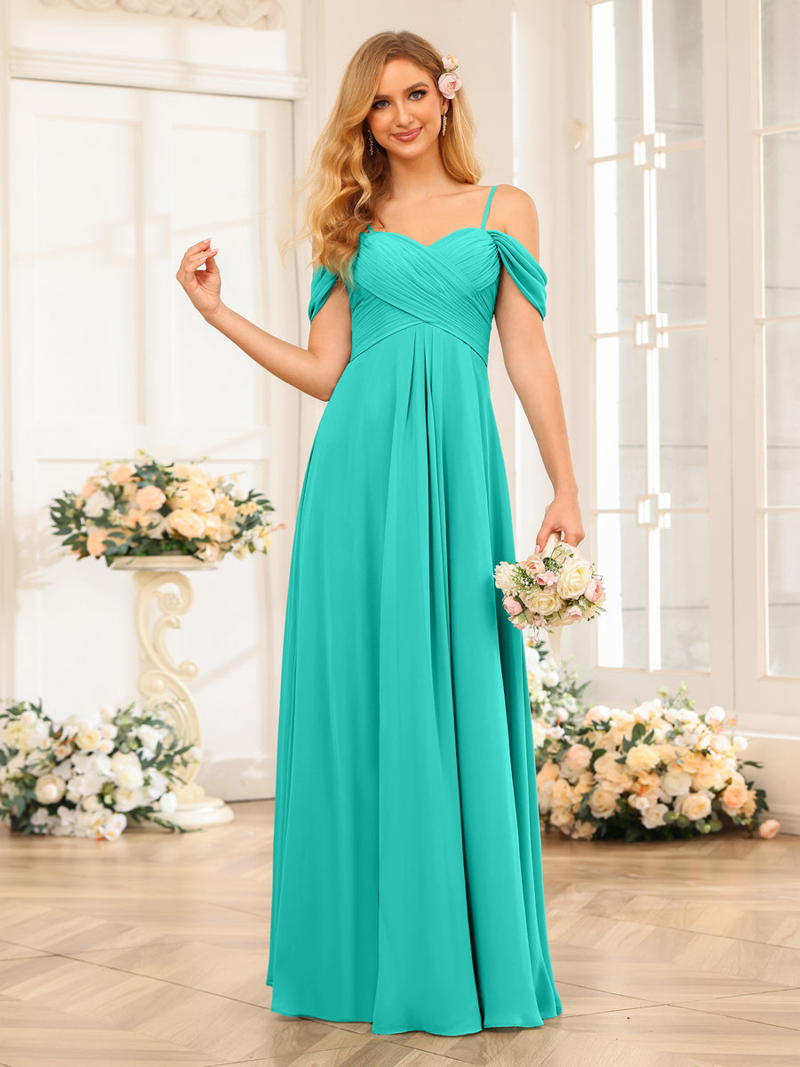 Elowen Turquoise back view bridesmaid dress