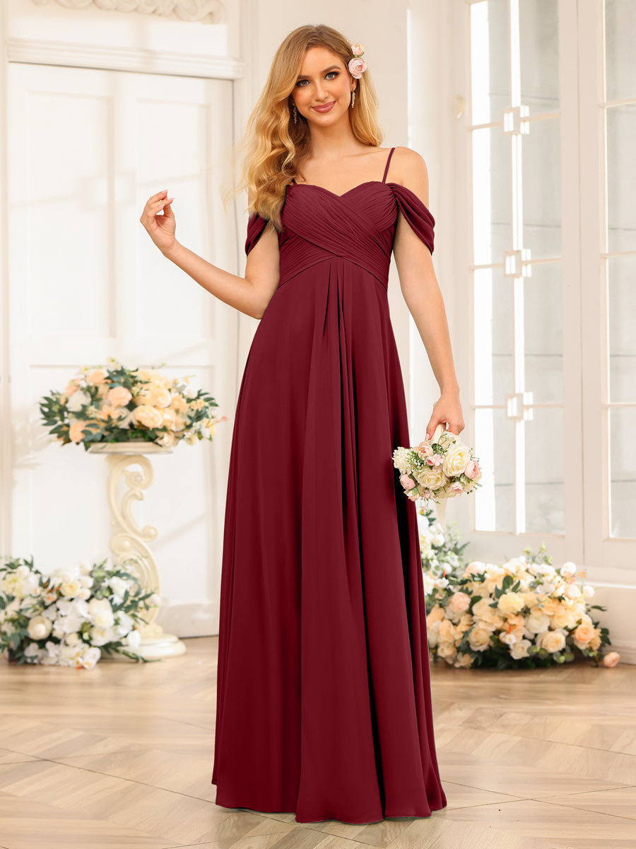 Elowen Burgundy back view bridesmaid dress