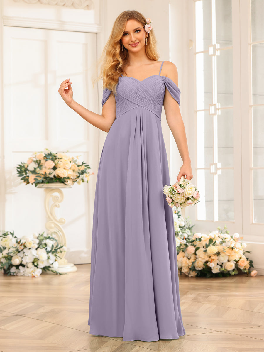 Elowen Wisteria front view bridesmaid dress