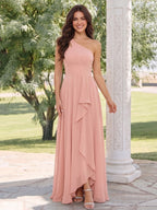 Maristella Cove Blush front view wedding guest dress