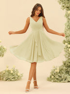 Oriane Yellow front view bridesmaid dress