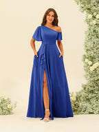 Fiamma Royal Blue back view bridesmaid dress