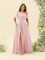 Fiamma Pearl Pink back view bridesmaid dress