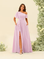Fiamma Rose Pink front view bridesmaid dress