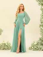 Penelope Mint Green side view bridesmaid dress