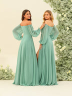 Penelope Mint Green detail view 9 bridesmaid dress