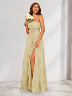 Giselle Champagne back view bridesmaid dress