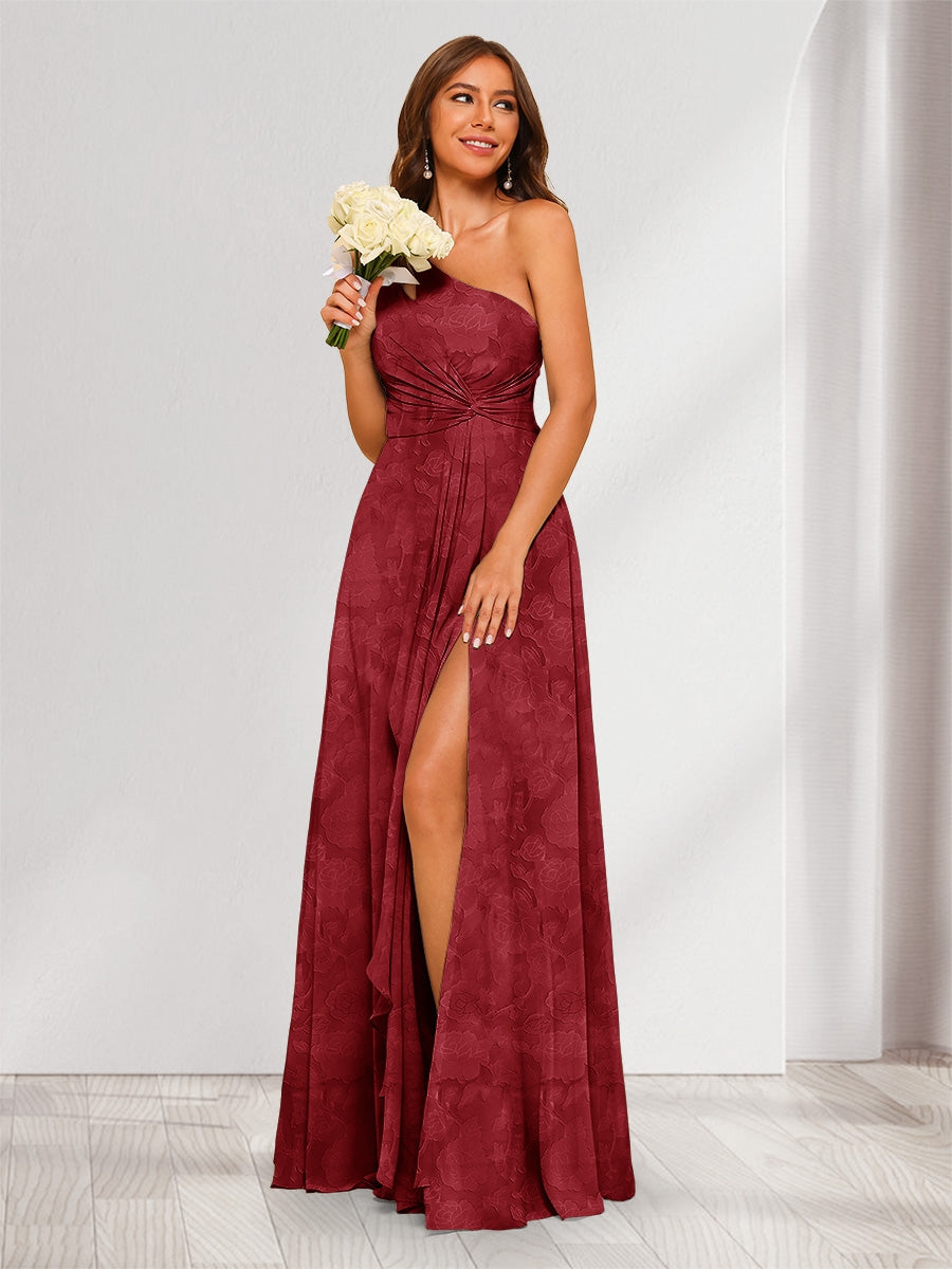 Giselle Burgundy back view bridesmaid dress