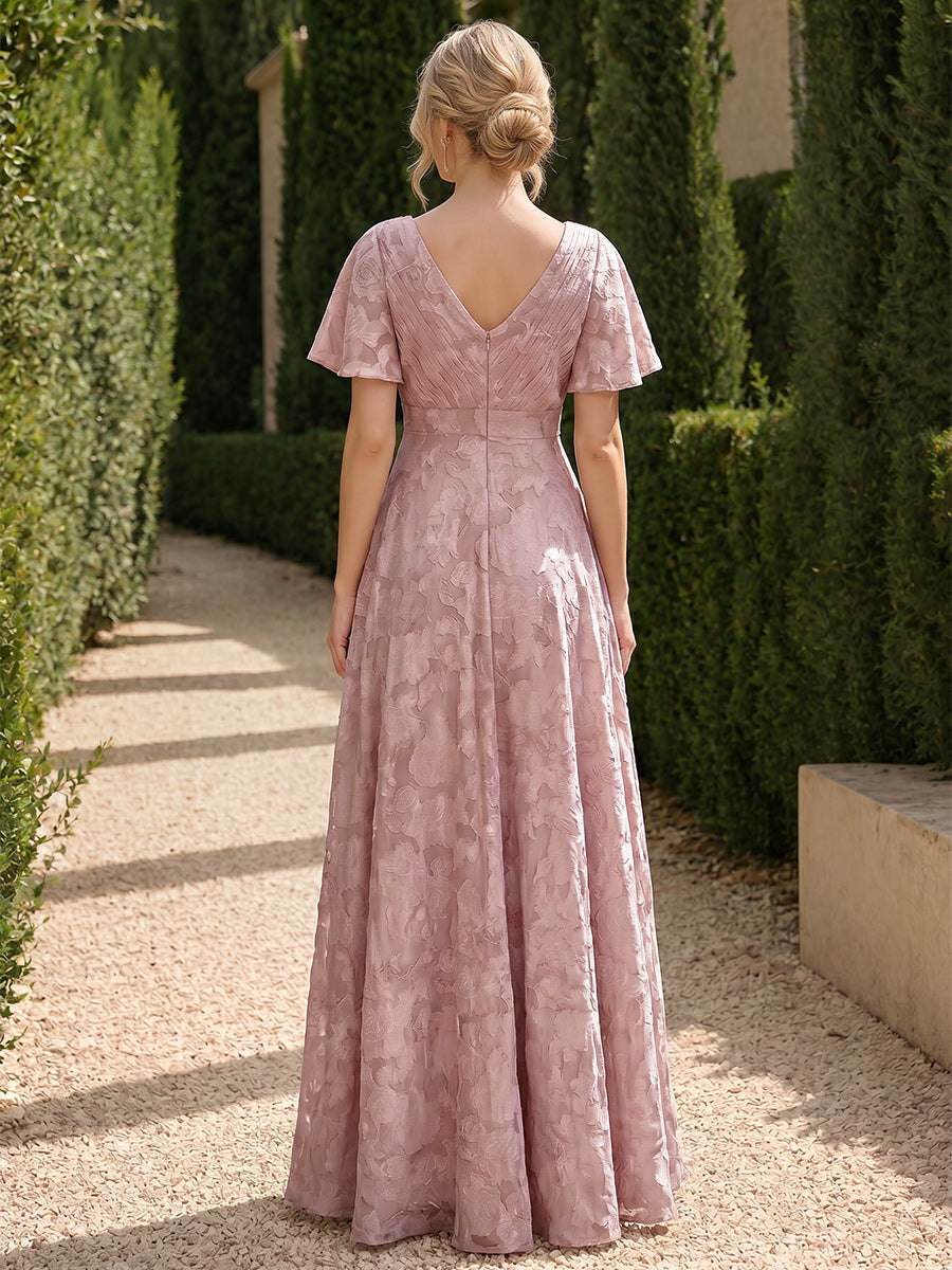 Selene Dusty Rose back view bridesmaid dress