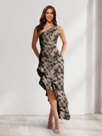 Yvette Brown front view wedding guest dress