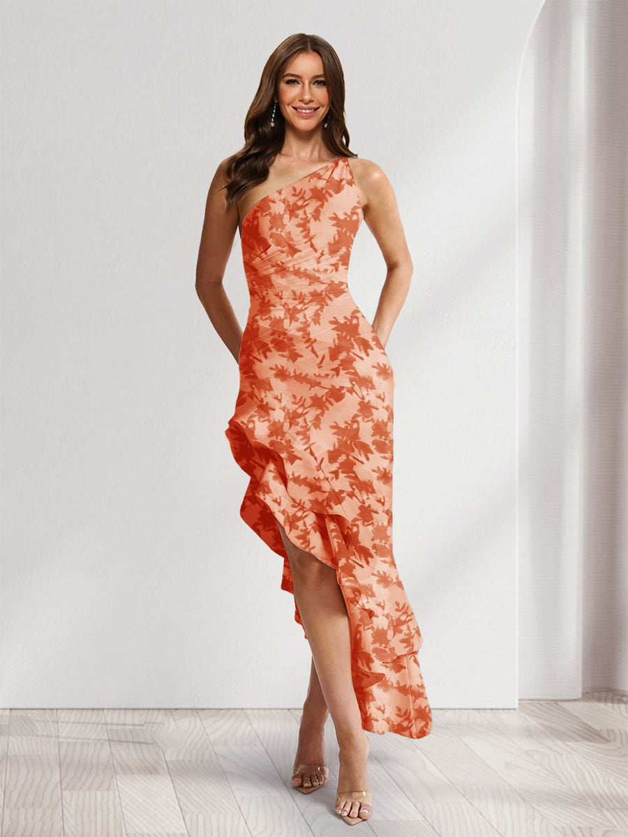 Yvette Coral front view wedding guest dress