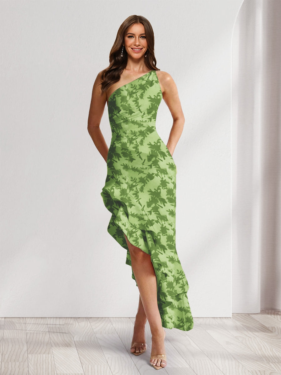 Yvette Sage Green front view wedding guest dress