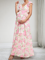 Willa Rose Pink bodice detail wedding guest dress