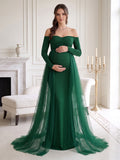 Theodora Muse Hunter Green front view wedding guest dress