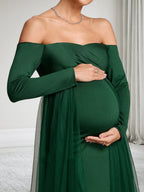 Theodora Muse Hunter Green side view wedding guest dress