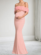 Delphine Pearl Blush bodice detail wedding guest dress