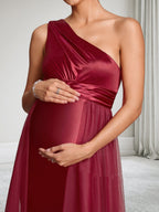 Elara Moon Burgundy bodice detail wedding guest dress