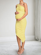 Genevieve Crest Yellow side view wedding guest dress