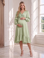 Kestrel Bloom Sage Green front view wedding guest dress