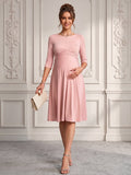 Helena Dove Pearl Pink front view wedding guest dress