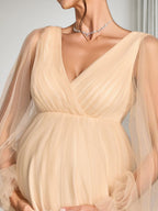 Sabine Wren Gold bodice detail wedding guest dress