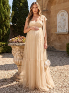 Verity Bloom Daffodil front view wedding guest dress