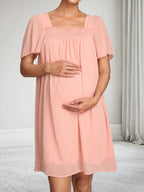 Melisande Vale Rose Pink side view wedding guest dress