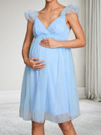 Natalia Wren Sky Blue bodice detail wedding guest dress