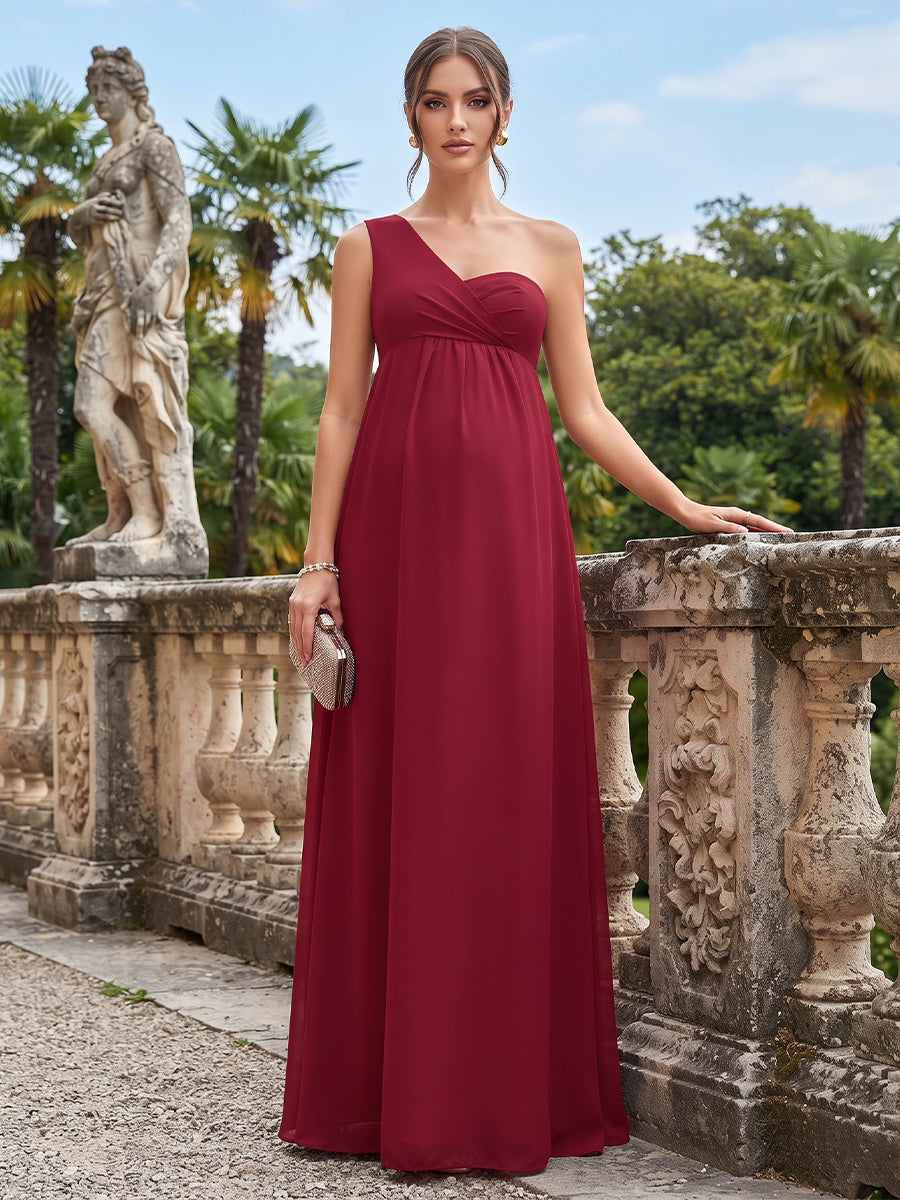 Adelaide Fern Burgundy front view wedding guest dress