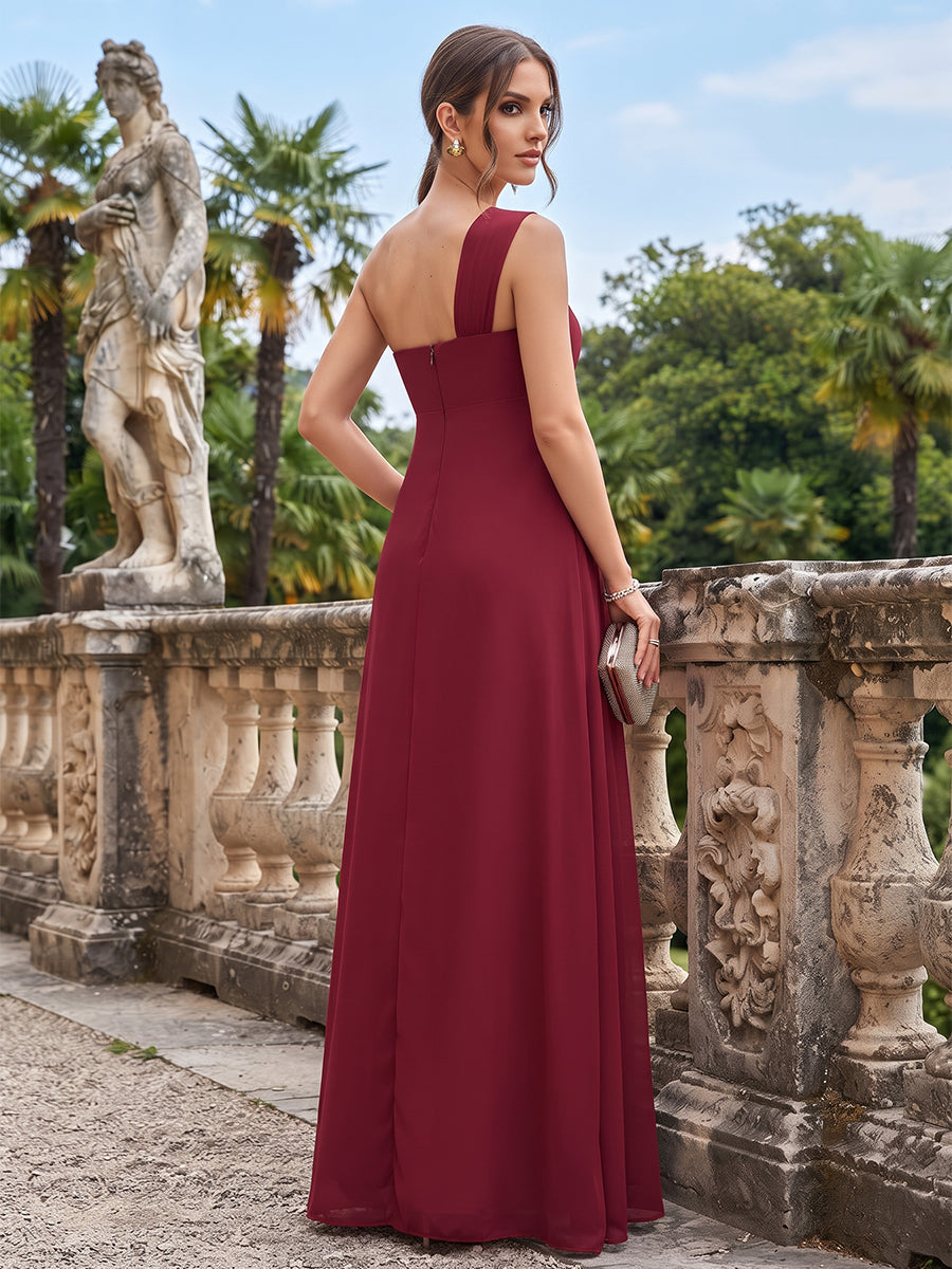Adelaide Fern Burgundy back view wedding guest dress