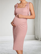 Octavia Moon Dusty Rose side view wedding guest dress