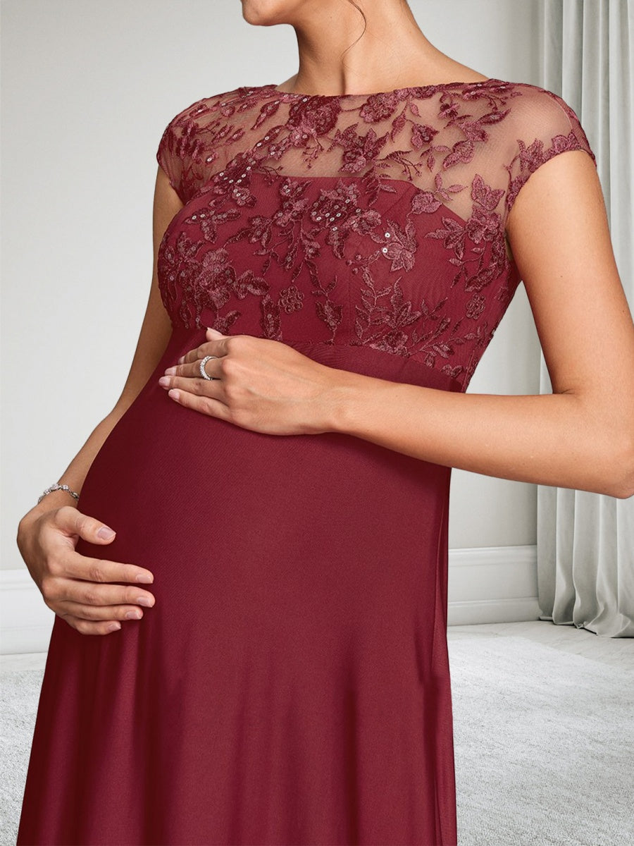 Primrose Bloom Burgundy side view wedding guest dress