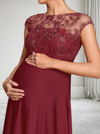 Primrose Bloom Burgundy side view wedding guest dress