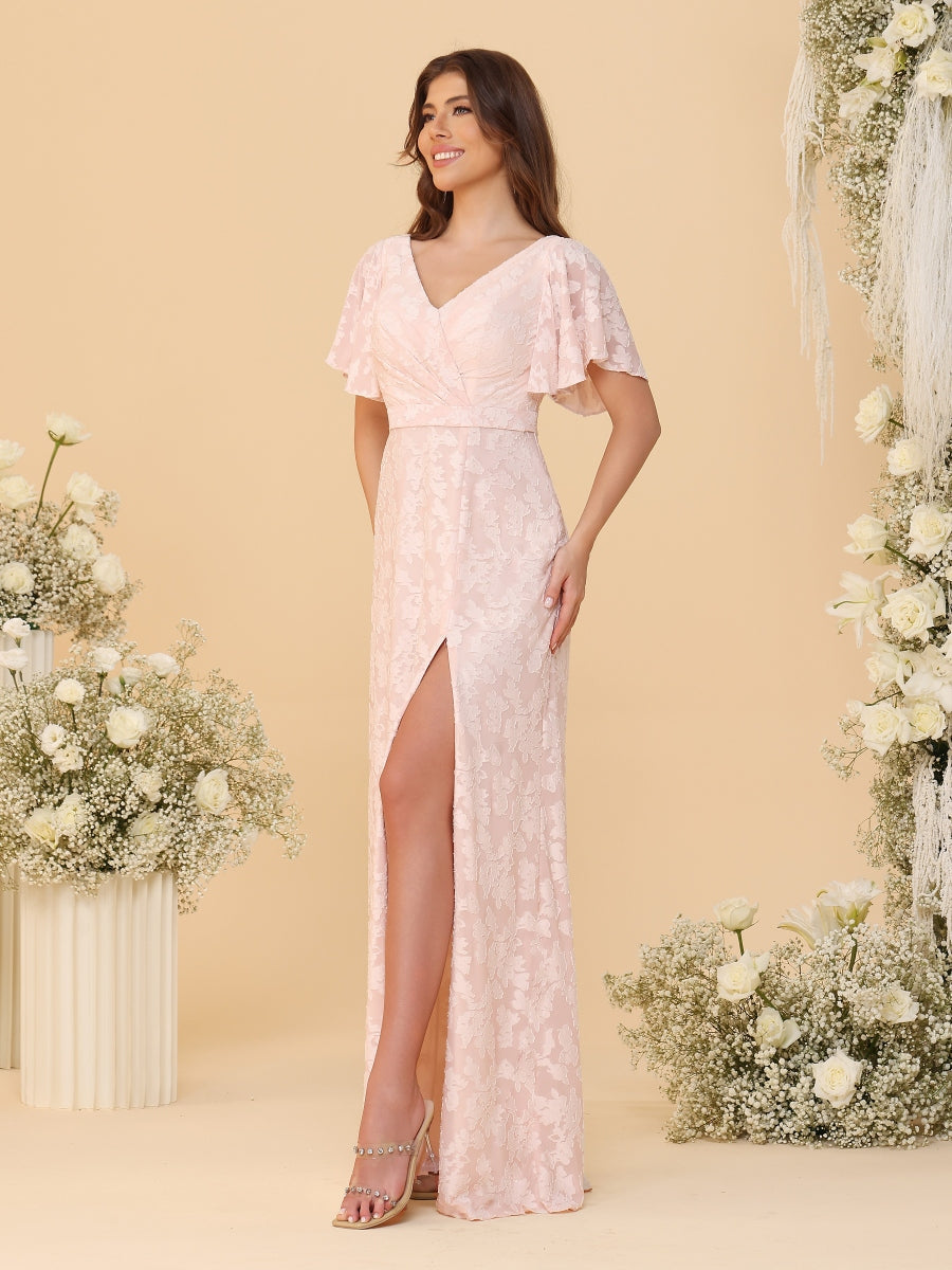 Amoret Pearl Pink detail view 7 wedding guest dress