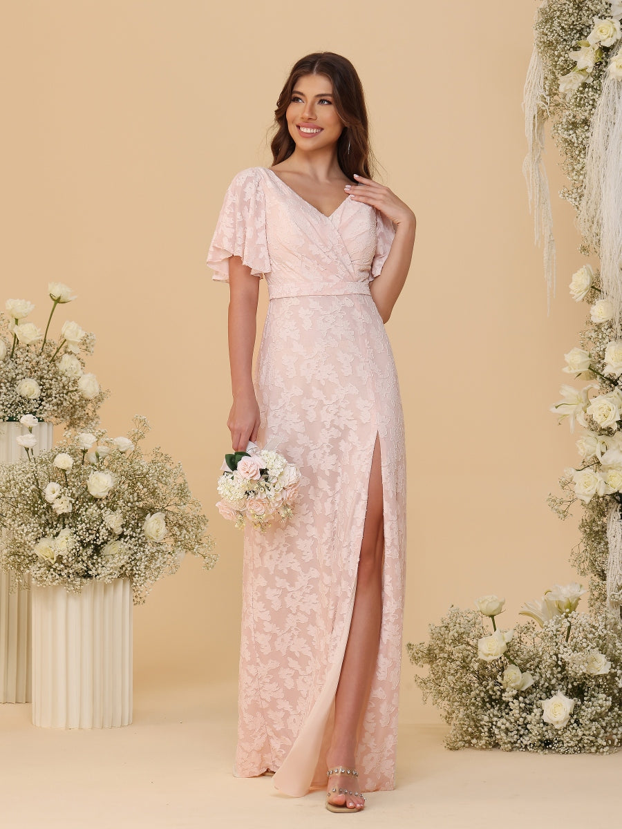 Amoret Pearl Pink bodice detail wedding guest dress