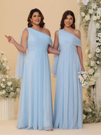 Paloma Sky Blue side view bridesmaid dress
