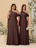Paloma Brown front view bridesmaid dress