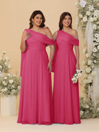 Paloma Fuchsia front view bridesmaid dress