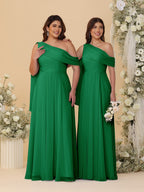 Paloma Forest Green front view bridesmaid dress